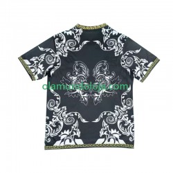 Camisola Real Madrid Versace Black Edition Homem Equipamento Primeiro 2024-2025 Manga Curta
